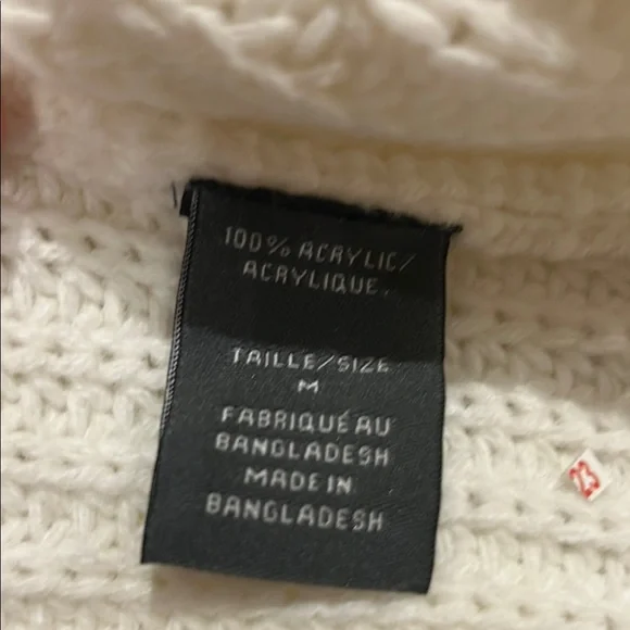 Suzy Shier White Crew Neck Sweater with Floral Embellishments - Picture 5 of 5